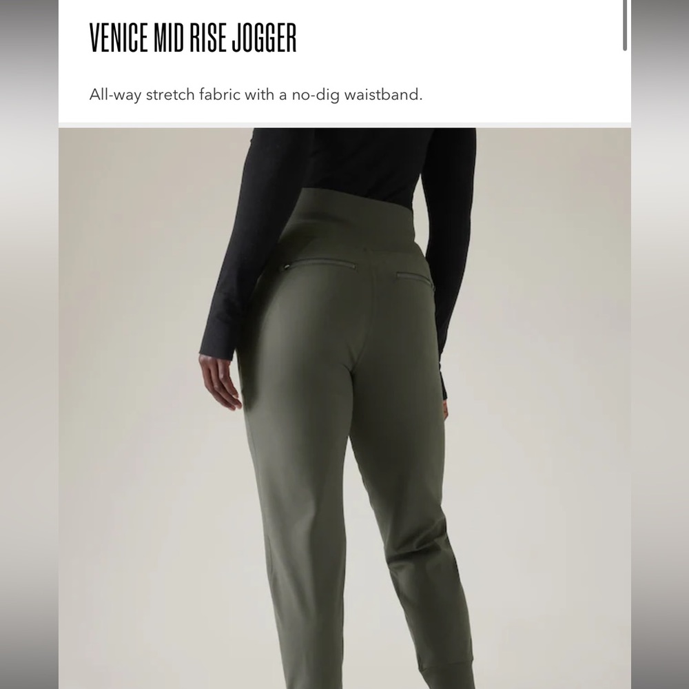 NWT grey athleta Venice mid rise jogger size 3x